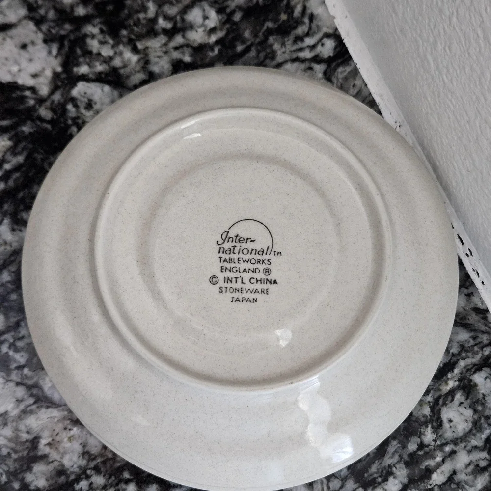 International China stoneware saucer‎ Marmalade Country Harvest pattern set of 2